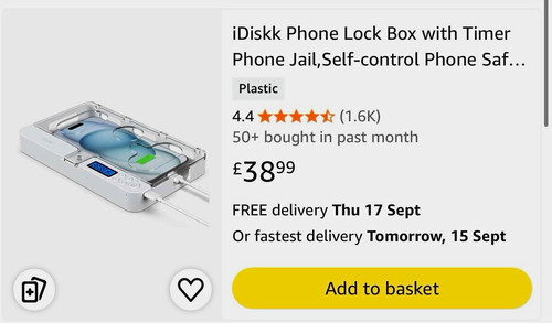 Idiskk large phone lock box - phone,