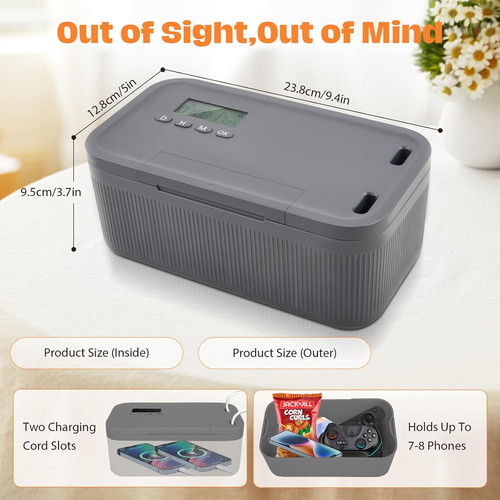 Timed lock box phone - lock,