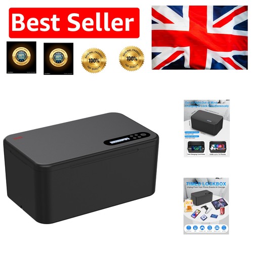 Black electronic lock box - black,