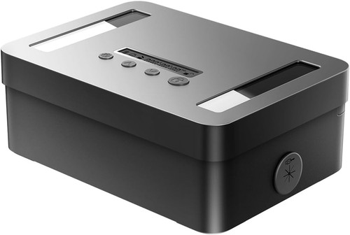 Metal time lock box with - metal,