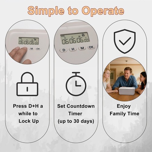 Compact timed lock box - timed, with